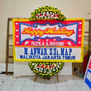 Bunga papan pernikahan size 200x125 standar 500rb - 002