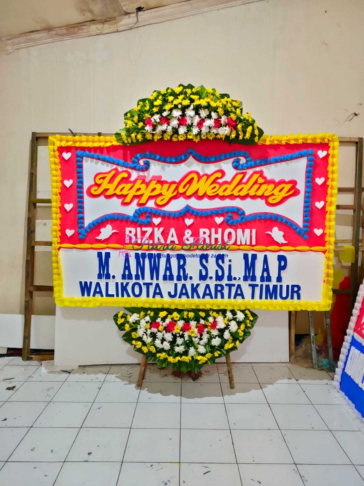 Bunga papan pernikahan size 200x125 standar 500rb (2)