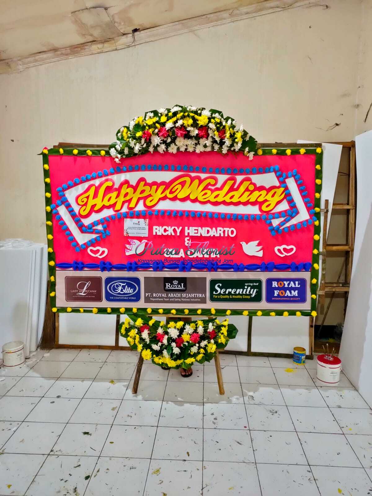 Bunga papan pernikahan size 200x125 standar 500rb (7)