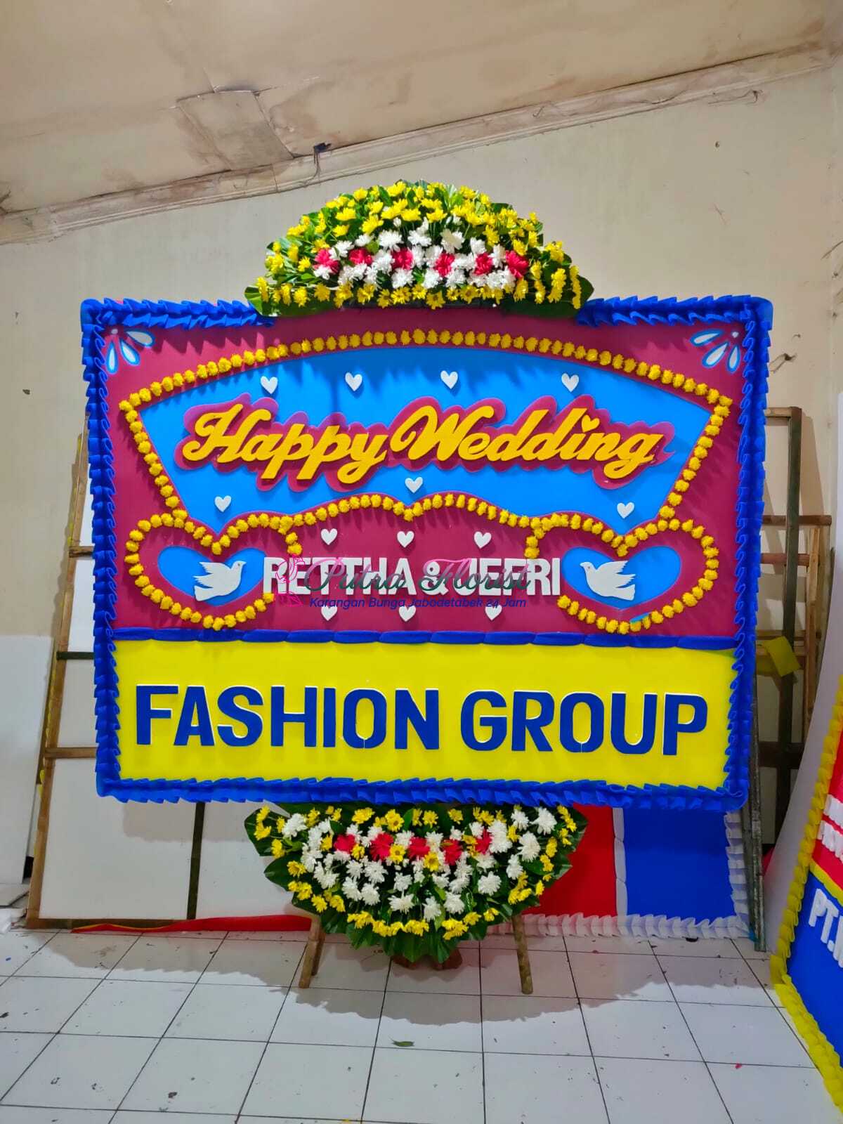 Bunga papan pernikahan size 200x150 harga 750rb (2)